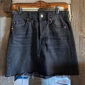 H&M Black Denim Skirt
